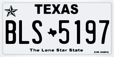 TX license plate BLS5197
