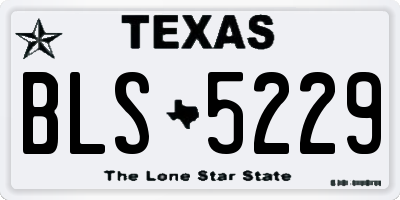 TX license plate BLS5229