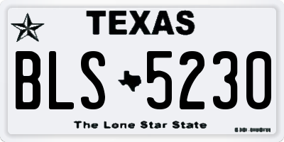 TX license plate BLS5230