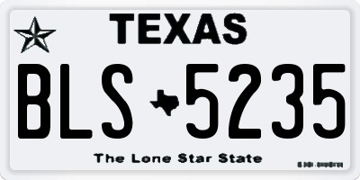 TX license plate BLS5235