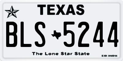 TX license plate BLS5244