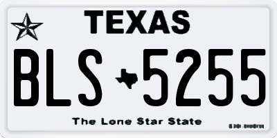 TX license plate BLS5255