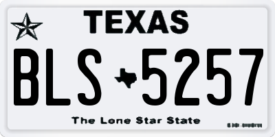 TX license plate BLS5257