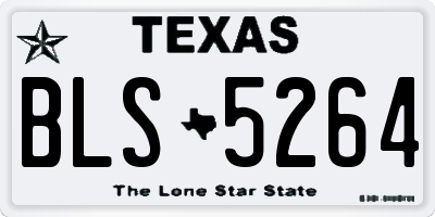 TX license plate BLS5264