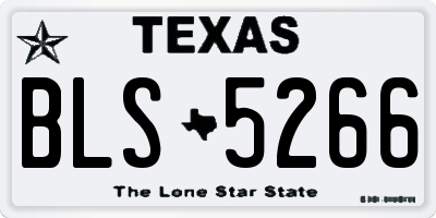 TX license plate BLS5266