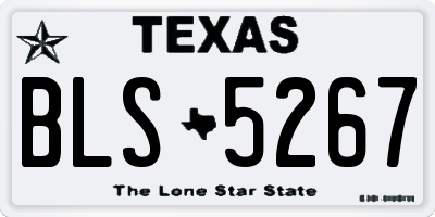 TX license plate BLS5267