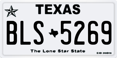 TX license plate BLS5269