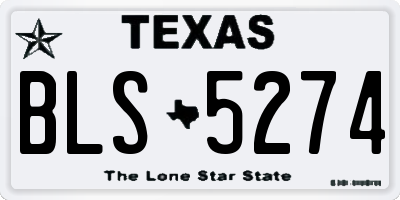 TX license plate BLS5274