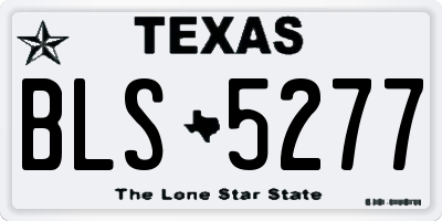 TX license plate BLS5277