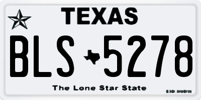 TX license plate BLS5278