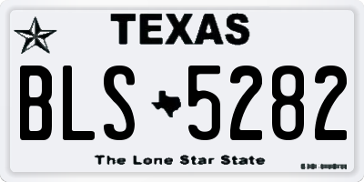 TX license plate BLS5282