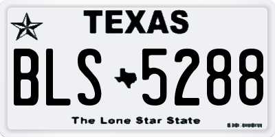 TX license plate BLS5288