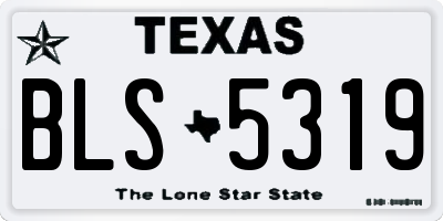 TX license plate BLS5319