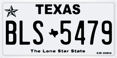 TX license plate BLS5479