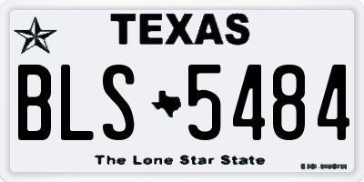 TX license plate BLS5484