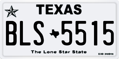 TX license plate BLS5515
