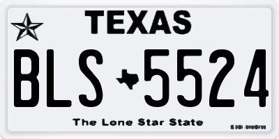 TX license plate BLS5524