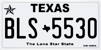 TX license plate BLS5530