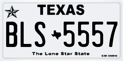 TX license plate BLS5557
