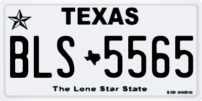 TX license plate BLS5565