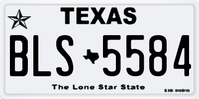 TX license plate BLS5584