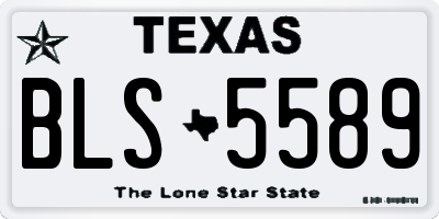 TX license plate BLS5589