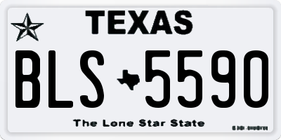 TX license plate BLS5590