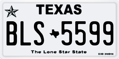 TX license plate BLS5599