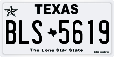 TX license plate BLS5619