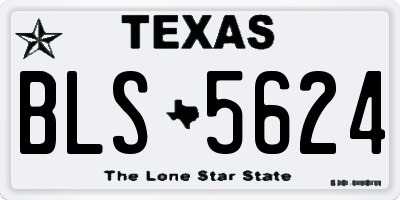 TX license plate BLS5624