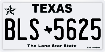 TX license plate BLS5625