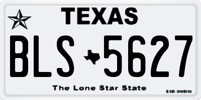 TX license plate BLS5627