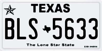 TX license plate BLS5633