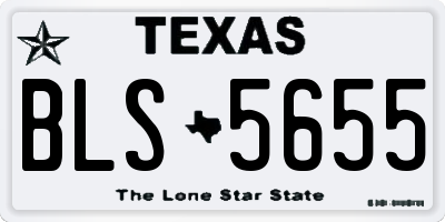 TX license plate BLS5655