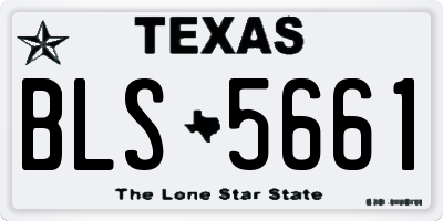 TX license plate BLS5661