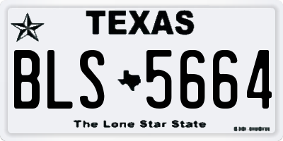 TX license plate BLS5664