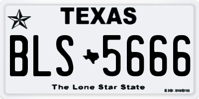 TX license plate BLS5666