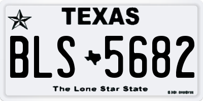 TX license plate BLS5682