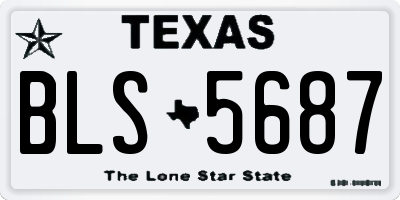 TX license plate BLS5687