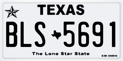 TX license plate BLS5691