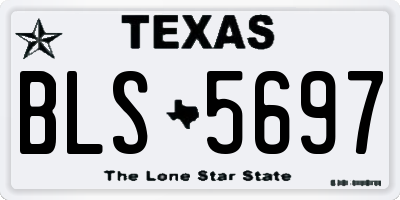 TX license plate BLS5697