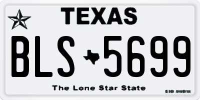TX license plate BLS5699