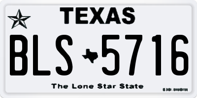 TX license plate BLS5716
