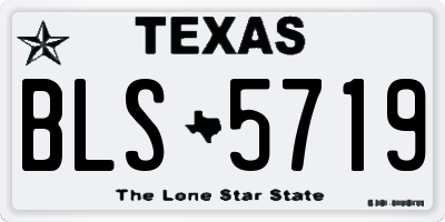 TX license plate BLS5719