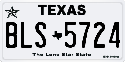 TX license plate BLS5724