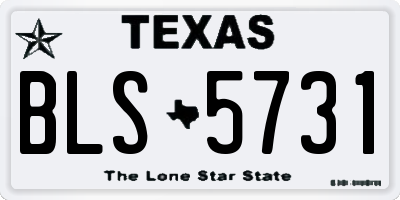 TX license plate BLS5731