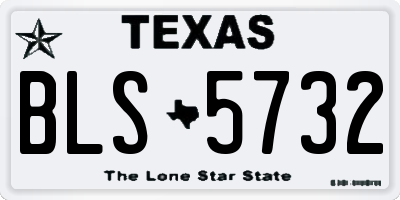 TX license plate BLS5732