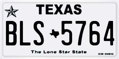 TX license plate BLS5764