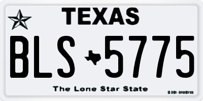 TX license plate BLS5775
