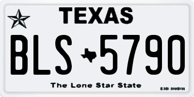 TX license plate BLS5790